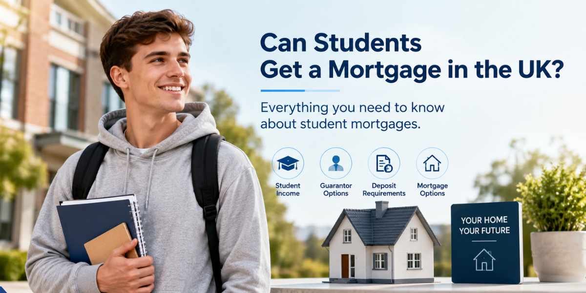 Student exploring mortgage options in the UK with information about student income, guarantor mortgages, deposit requirements, and first-time home buying opportunities.